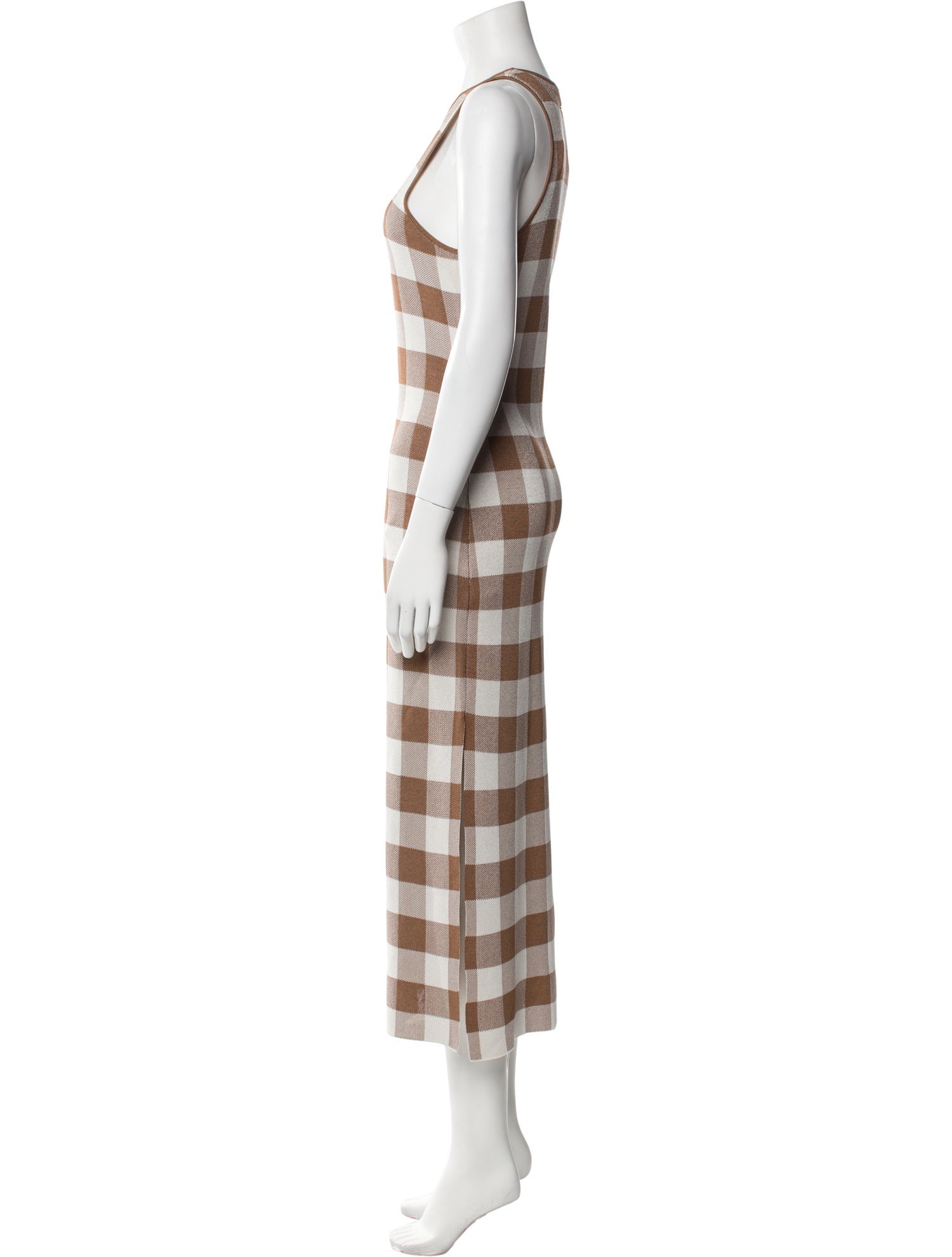 Toccin Plaid Print Long Dress w/ Tags