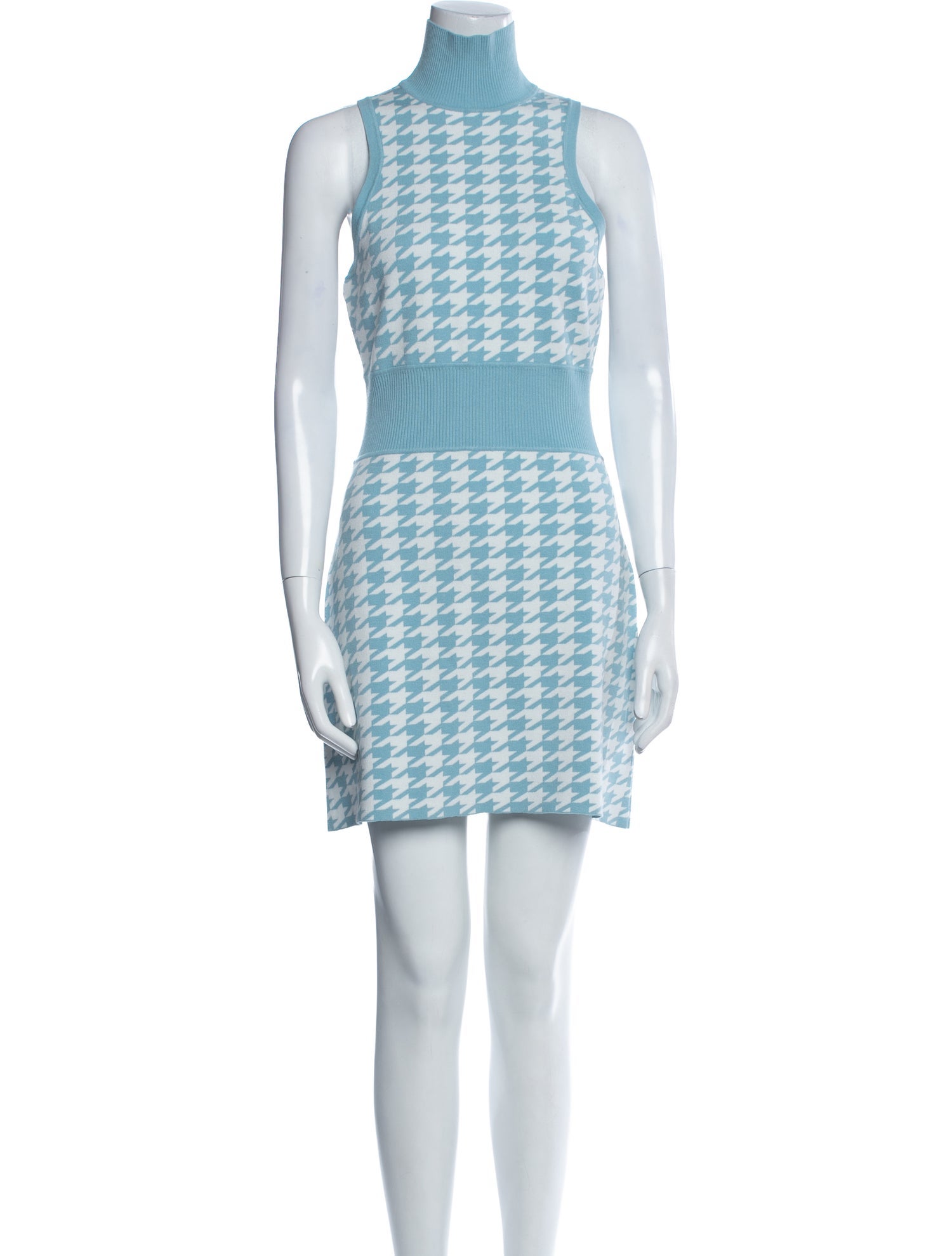 Toccin Houndstooth Print Mini Dress