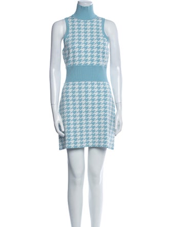 Toccin Houndstooth Print Mini Dress