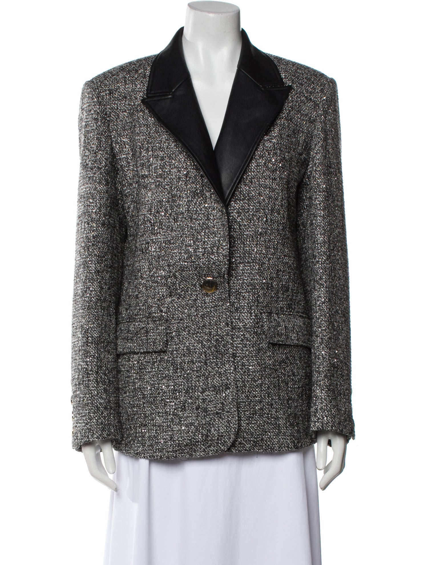 Toccin Tweed Tweed Pattern Blazer