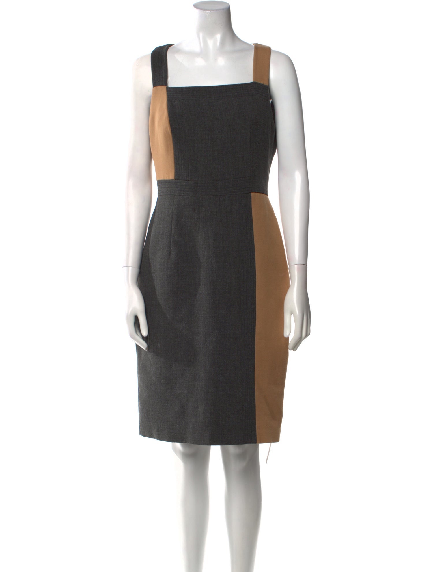 Toccin Colorblock Pattern Knee-Length Dress