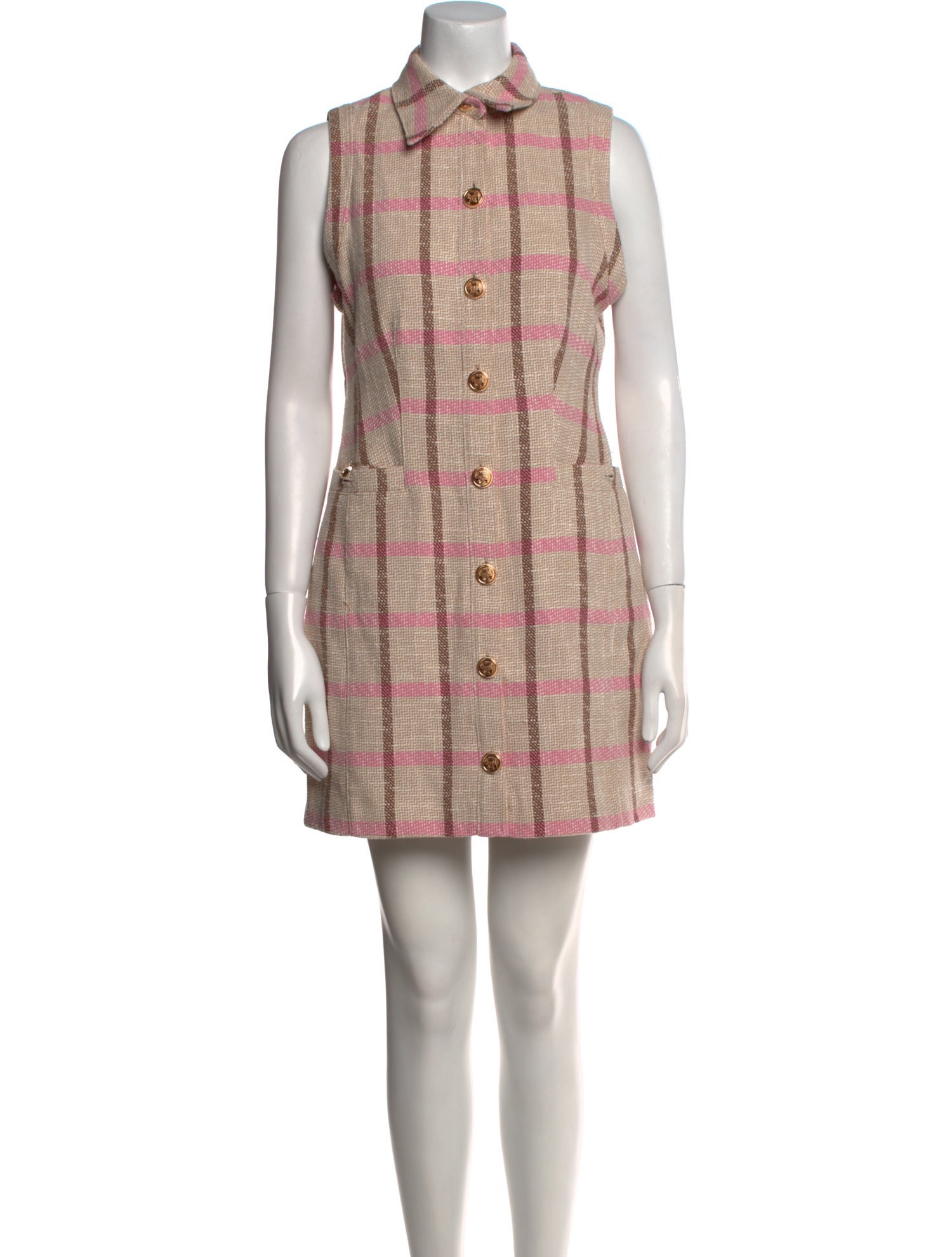 Toccin Plaid Print Mini Dress w/ Tags