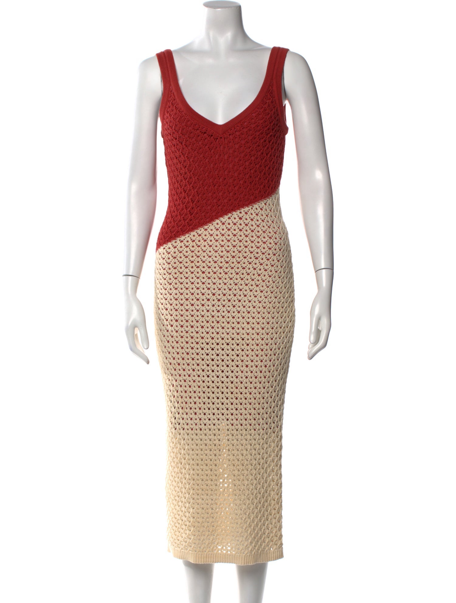 Toccin Colorblock Pattern Long Dress