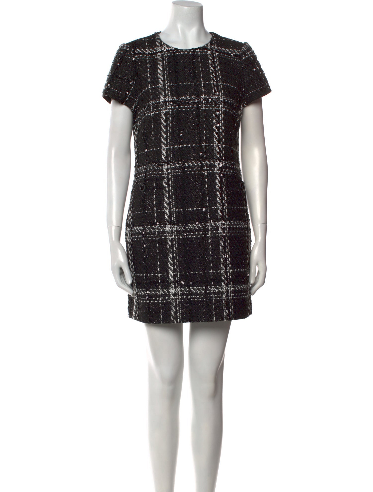 Toccin Plaid Print Mini Dress