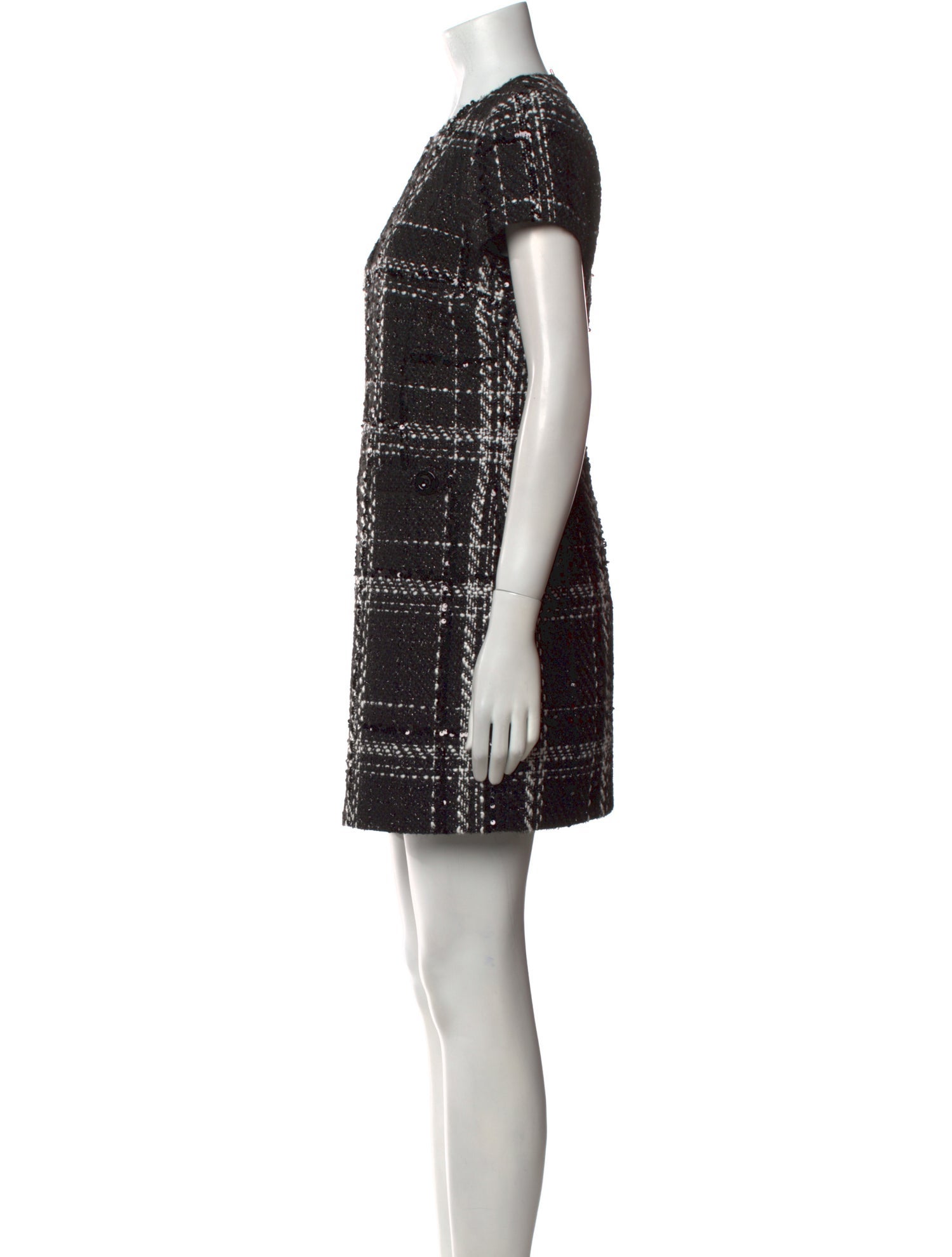 Toccin Plaid Print Mini Dress