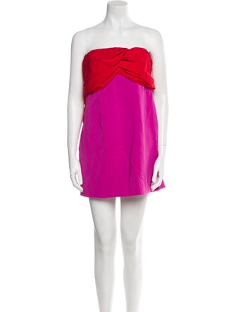 Toccin Colorblock Pattern Mini Dress