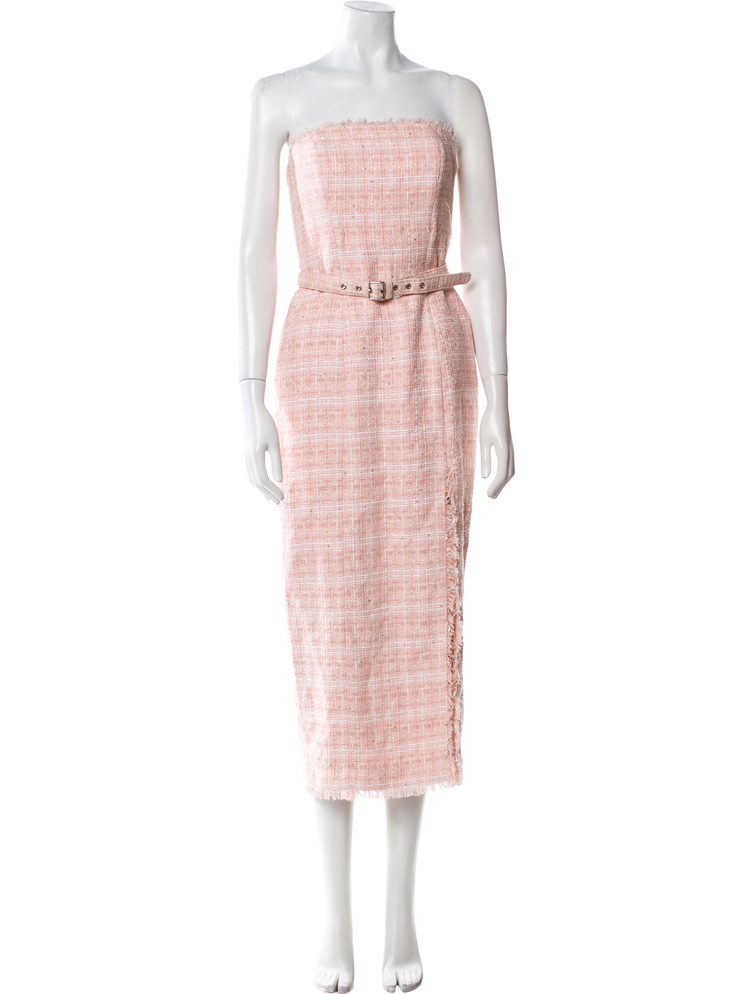 Toccin Tweed Pattern Midi Length Dress