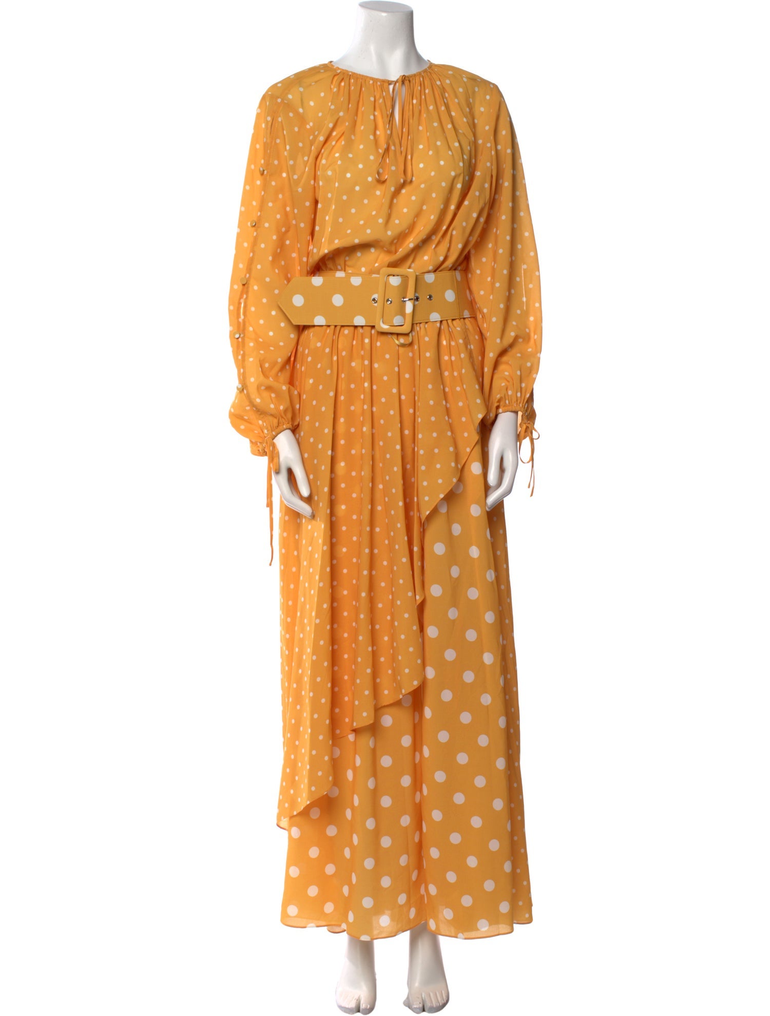 Toccin Polka Dot Print Long Dress