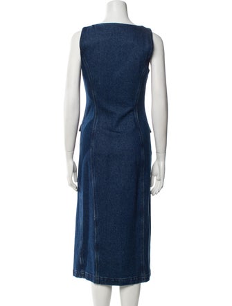 Toccin Square Neckline Midi Length Dress