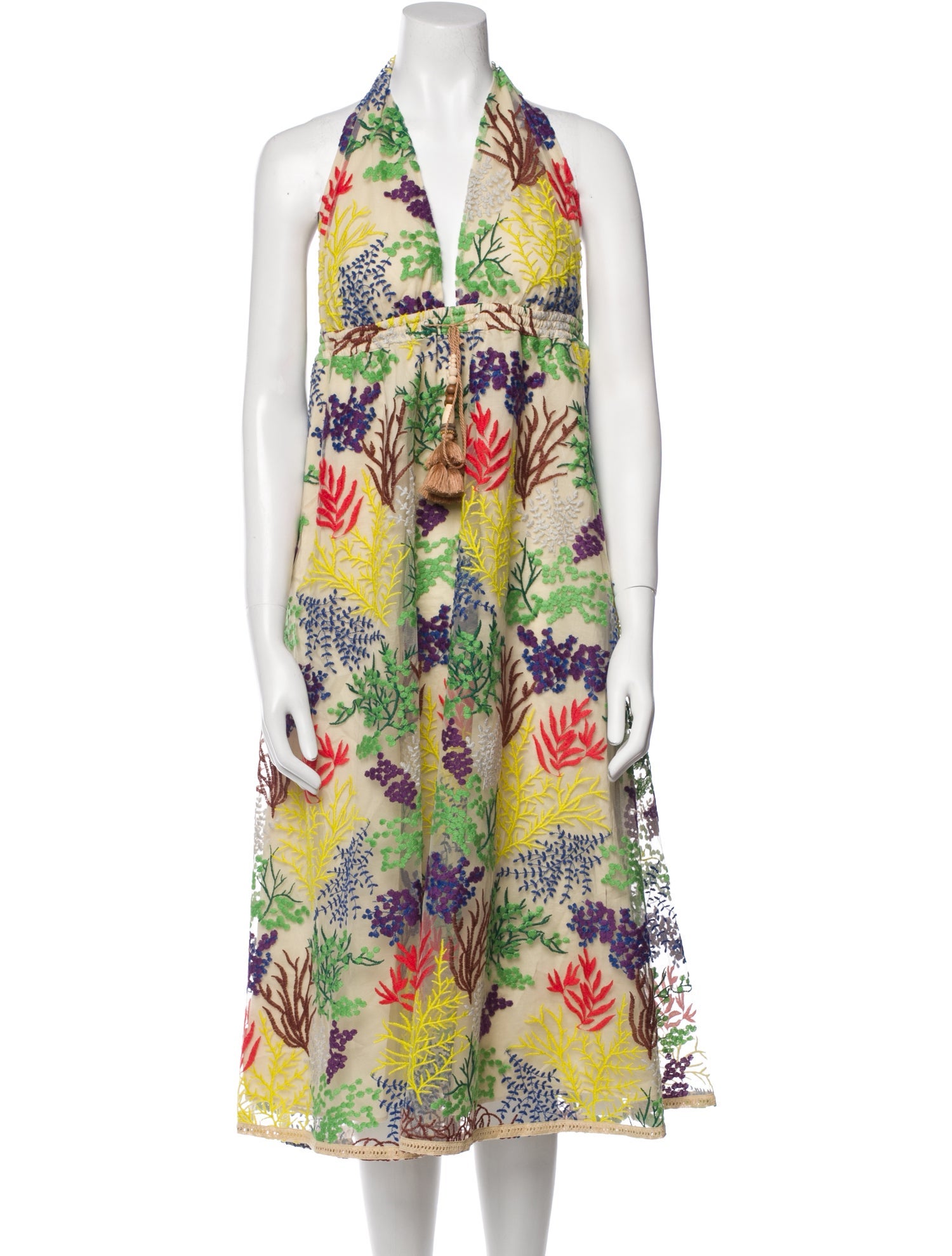 Toccin Floral Print Midi Length Dress