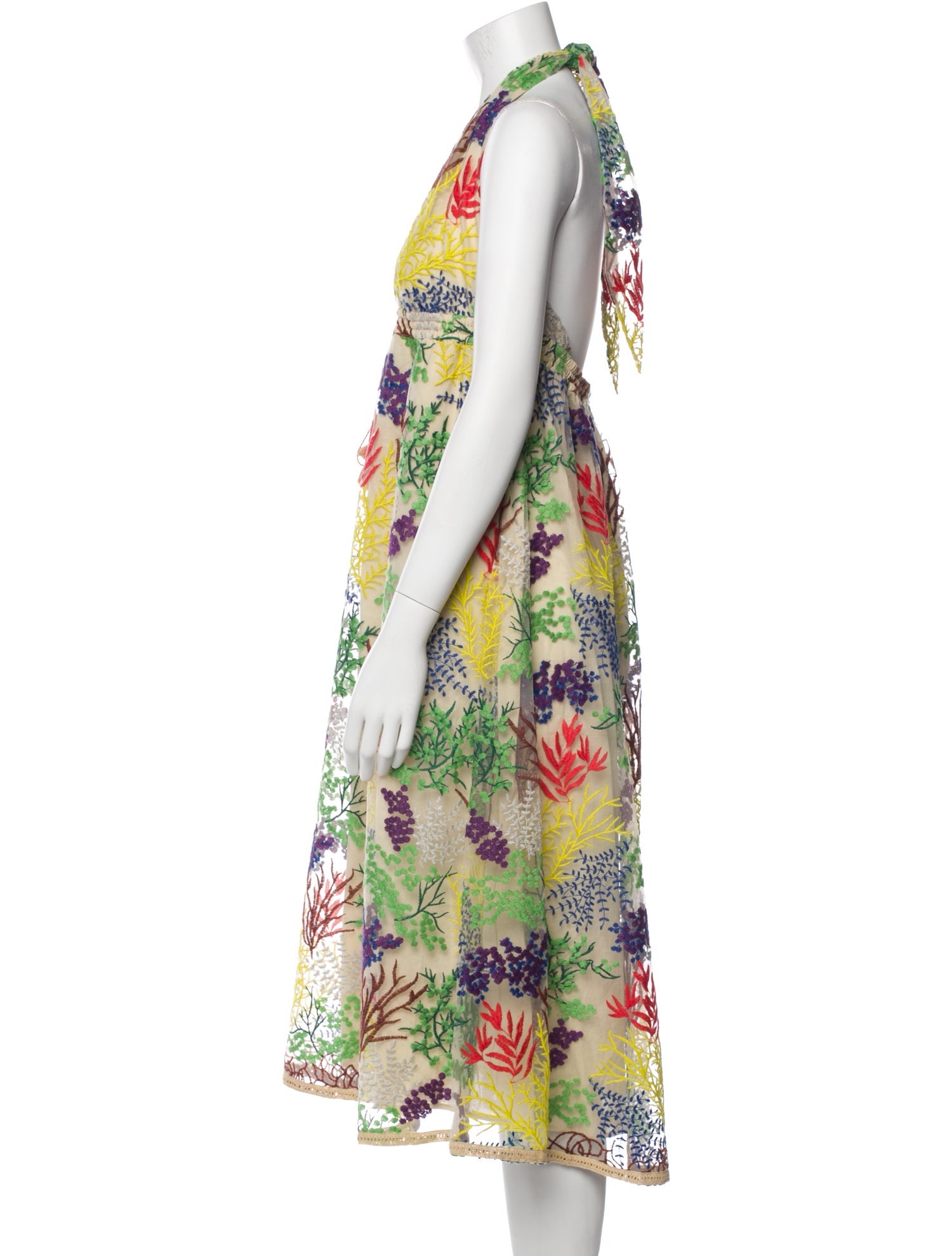 Toccin Floral Print Midi Length Dress