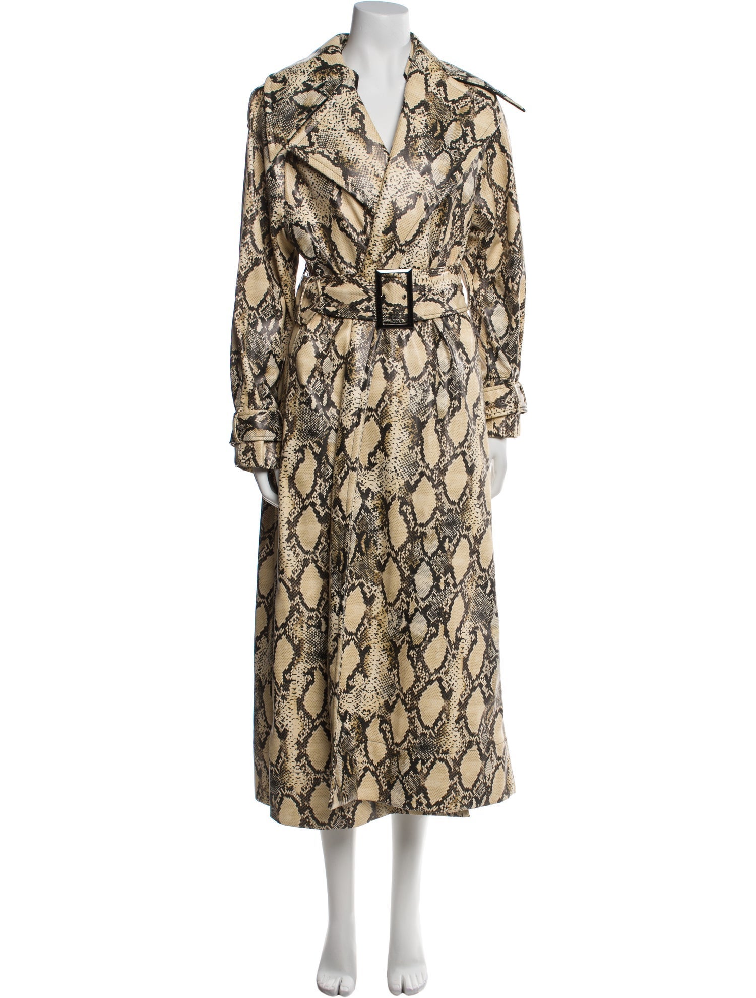Toccin Animal Print Trench Coat