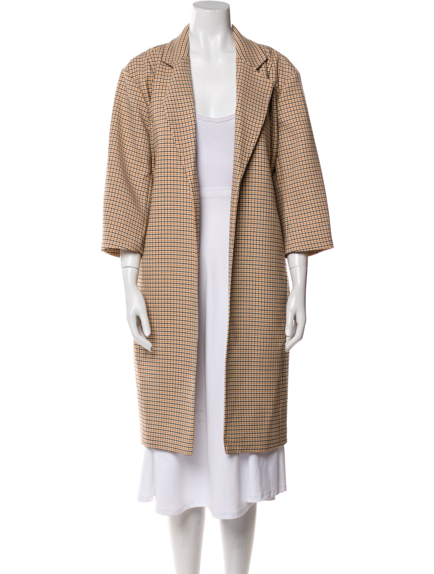 Toccin Plaid Print Coat