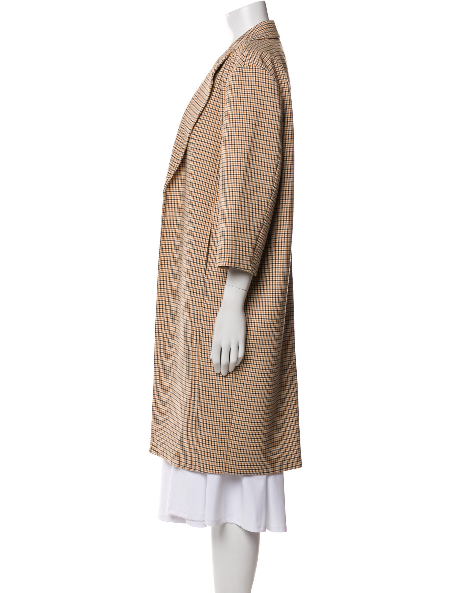 Toccin Plaid Print Coat