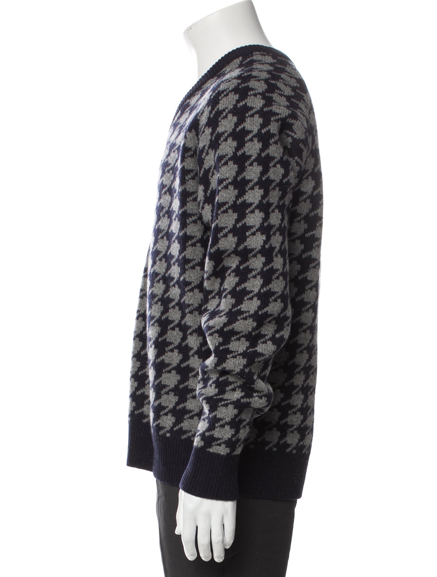 Todd Snyder Merino Wool Houndstooth Print Pullover