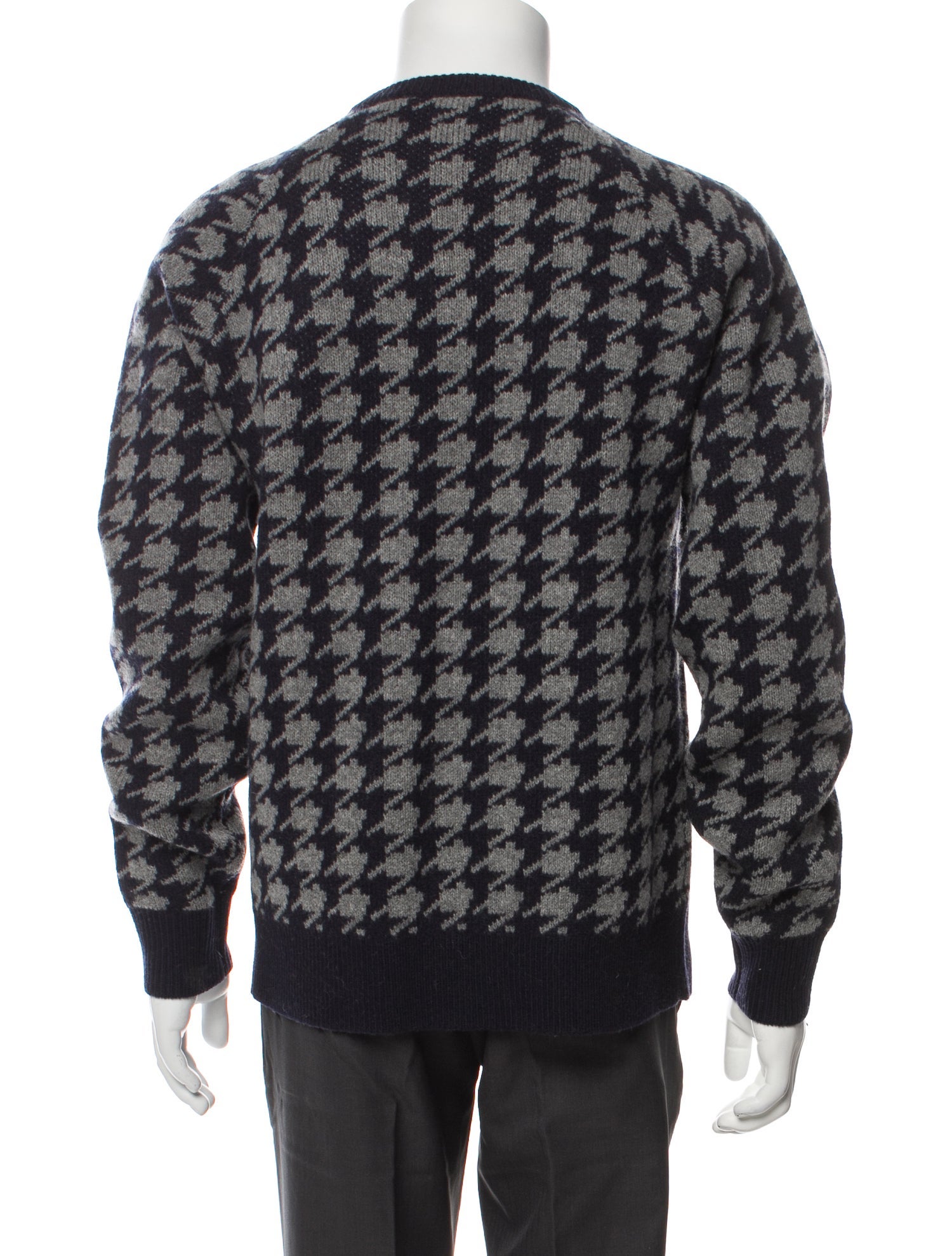 Todd Snyder Merino Wool Houndstooth Print Pullover