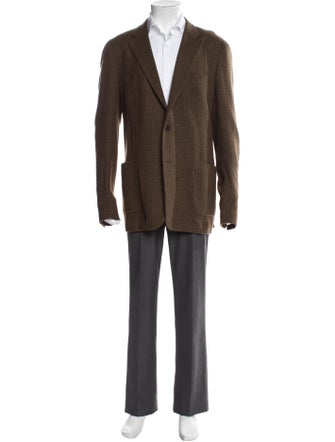 Todd Snyder Houndstooth Print Overcoat