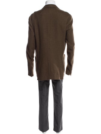 Todd Snyder Houndstooth Print Overcoat