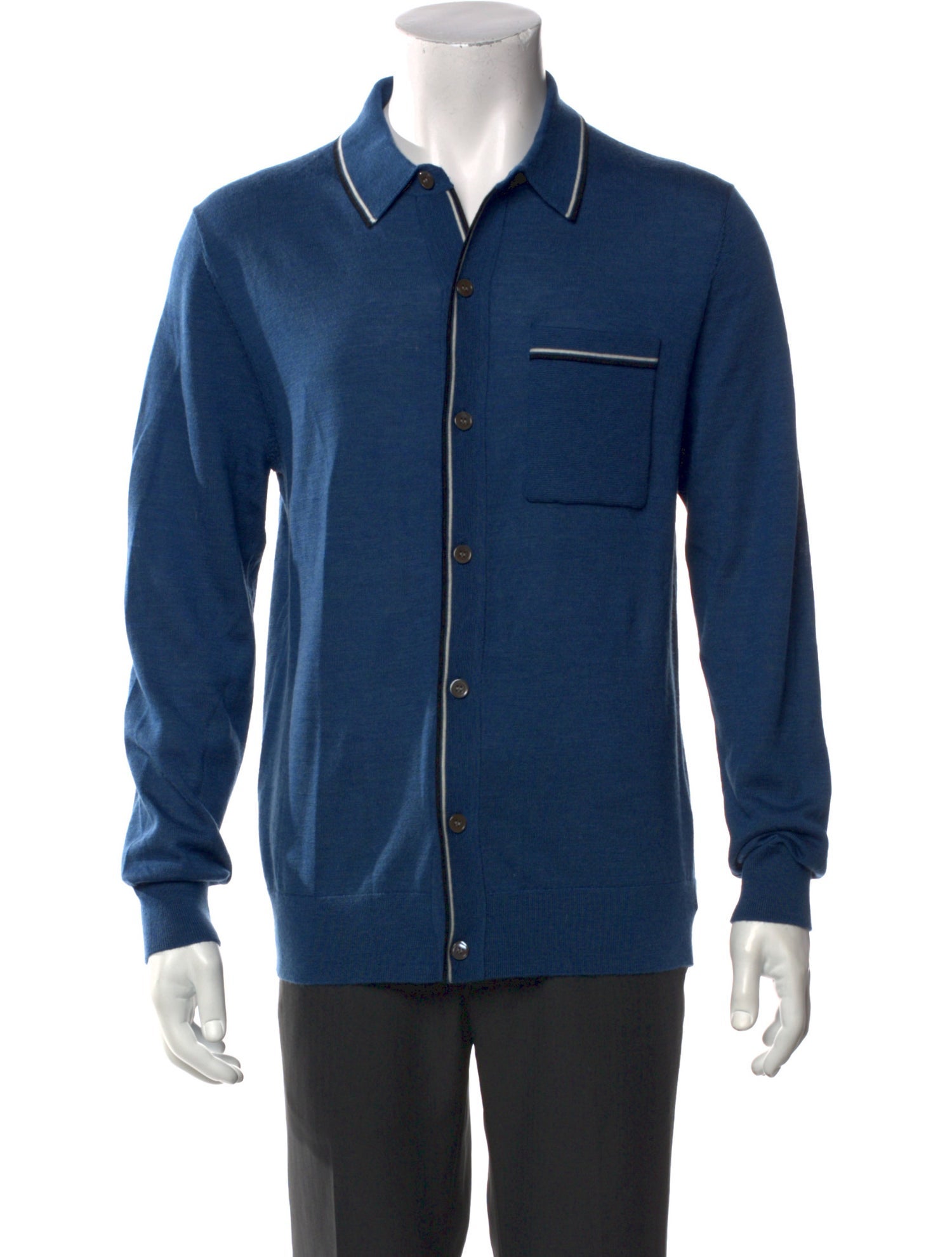 Todd Snyder Merino Wool Striped Polo Sweater