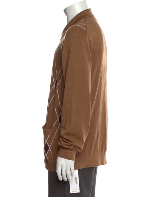 Todd Snyder Plaid Print Collar Cardigan