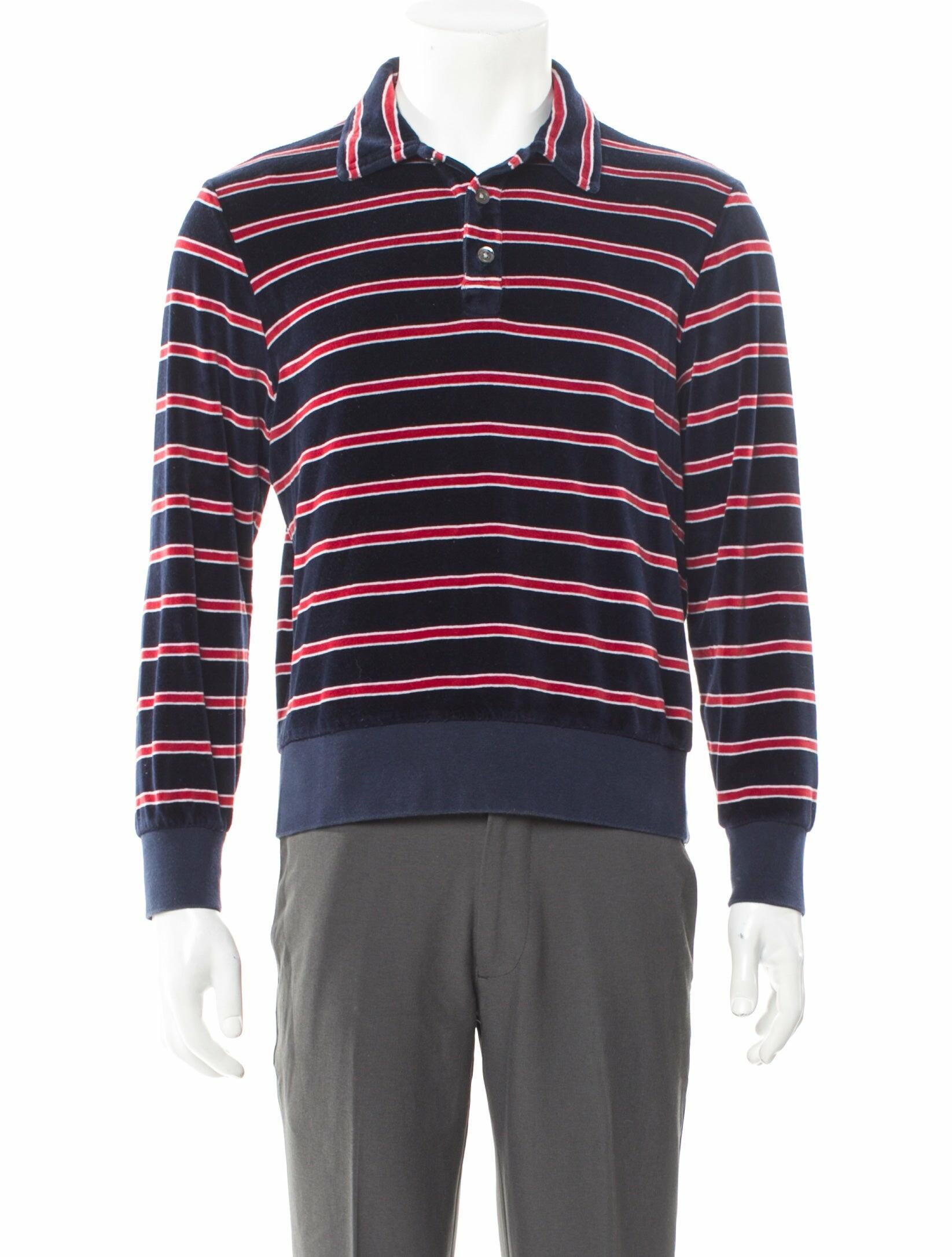 Todd Snyder Striped Collar Sweatshirt