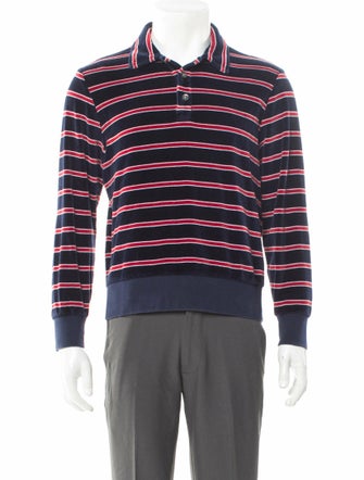 Todd Snyder Striped Collar Sweatshirt