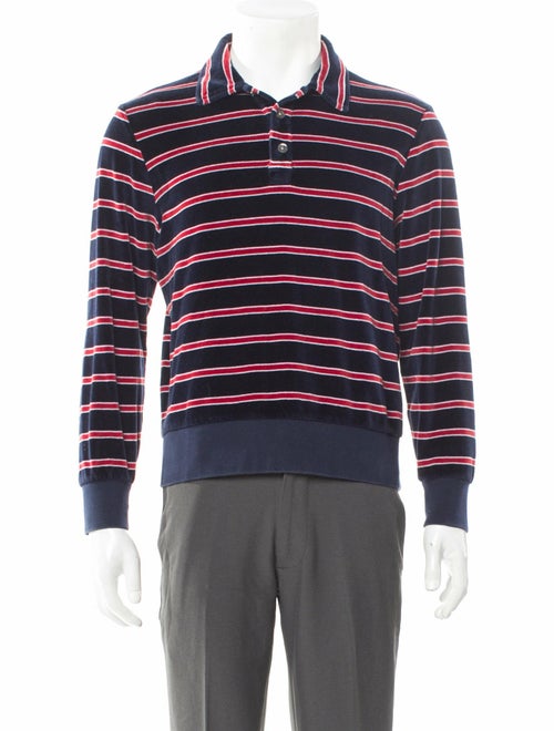 Todd Snyder Striped Collar Sweatshirt