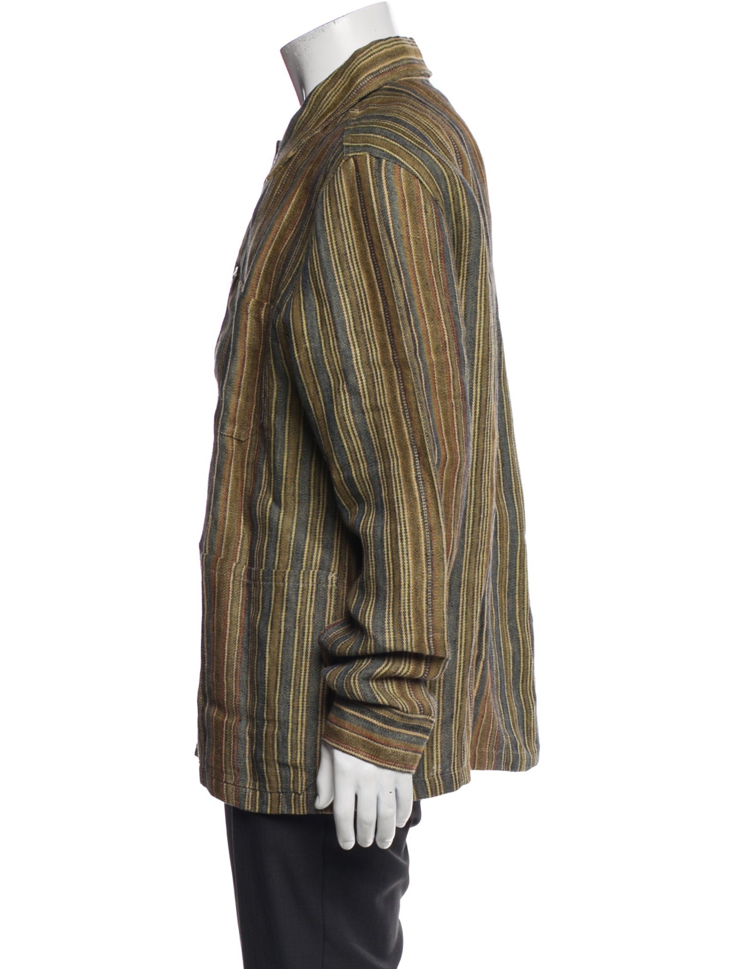 Todd Snyder Linen Striped Trucker Jacket