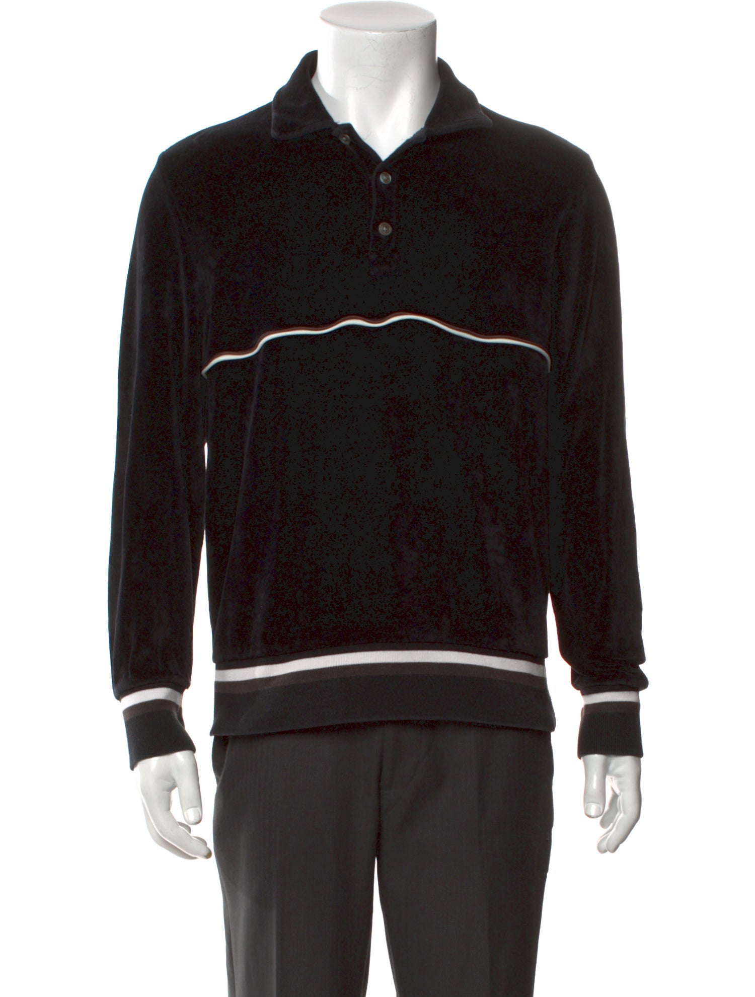 Todd Snyder Striped Collar Sweatshirt