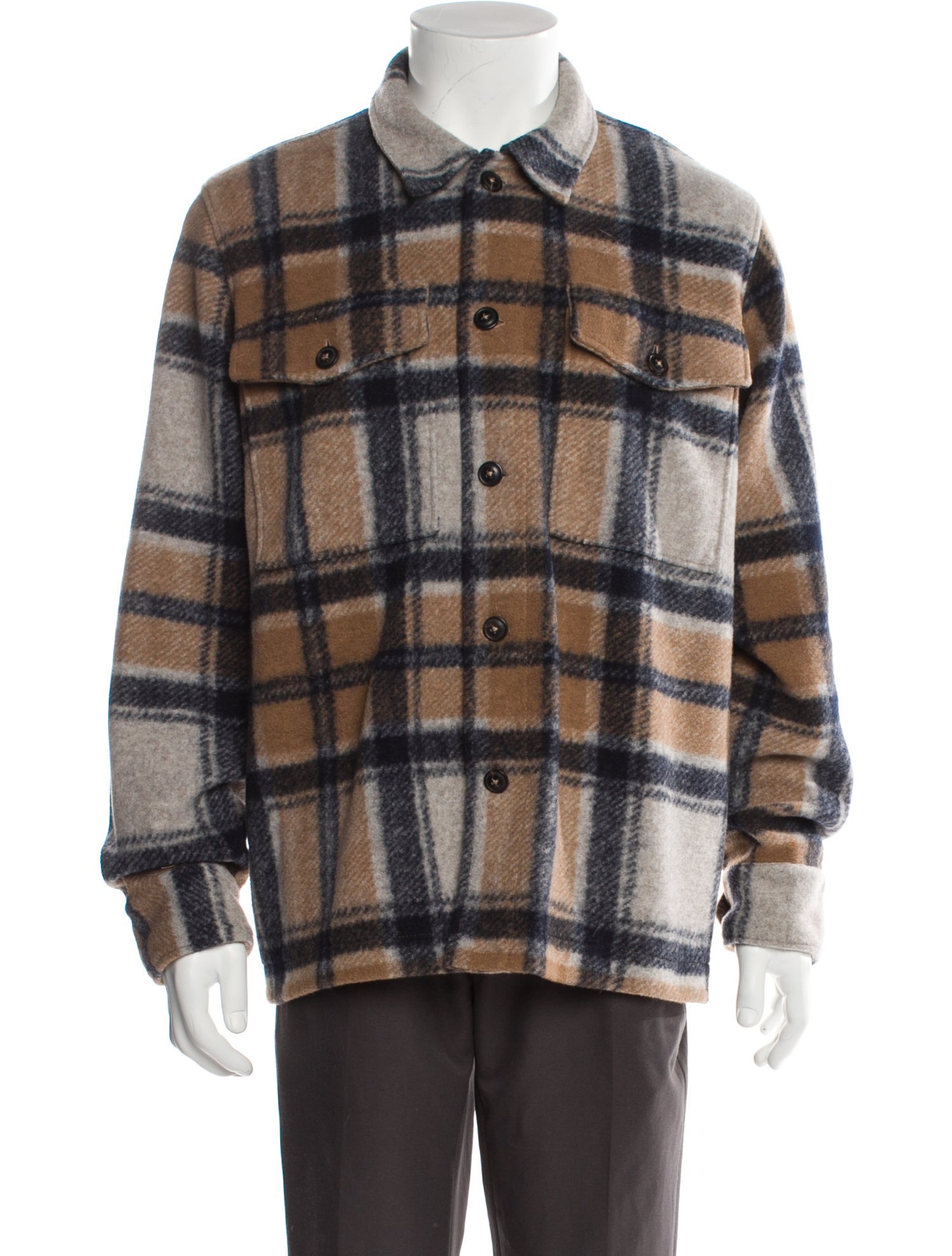 Todd Snyder Plaid Print Trucker Jacket