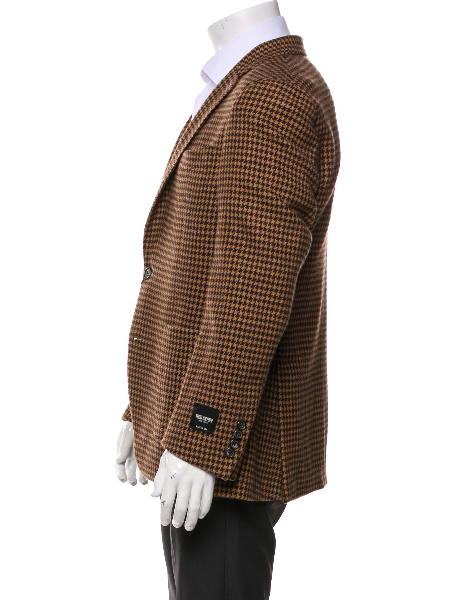 Todd Snyder Wool Houndstooth Print Peacoat w/ Tags