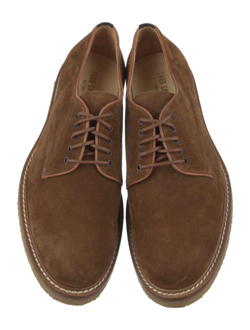 Todd Snyder Suede Leather Trim Embellishment Derby Shoes