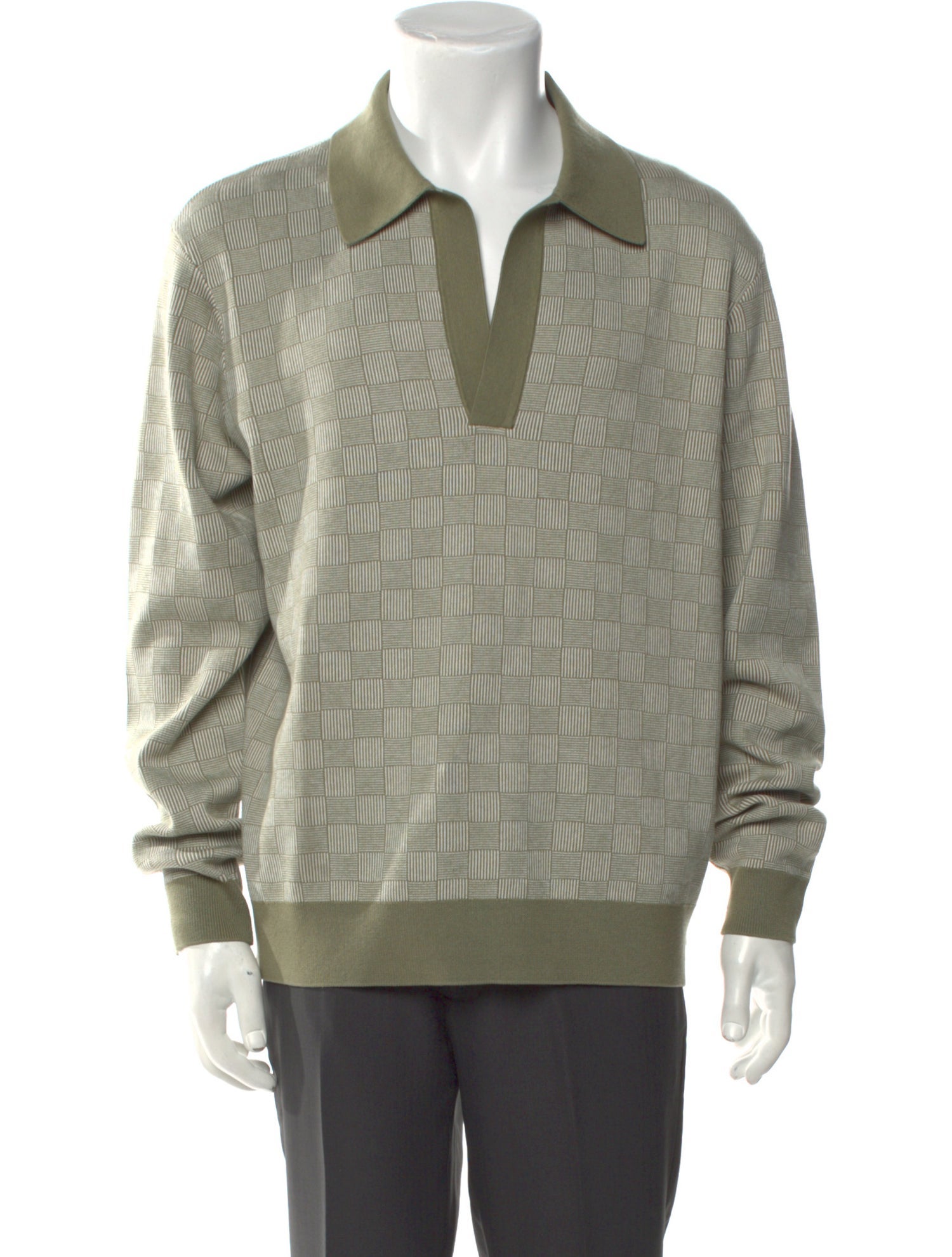 Todd Snyder Plaid Print Collar Polo Sweater w/ Tags