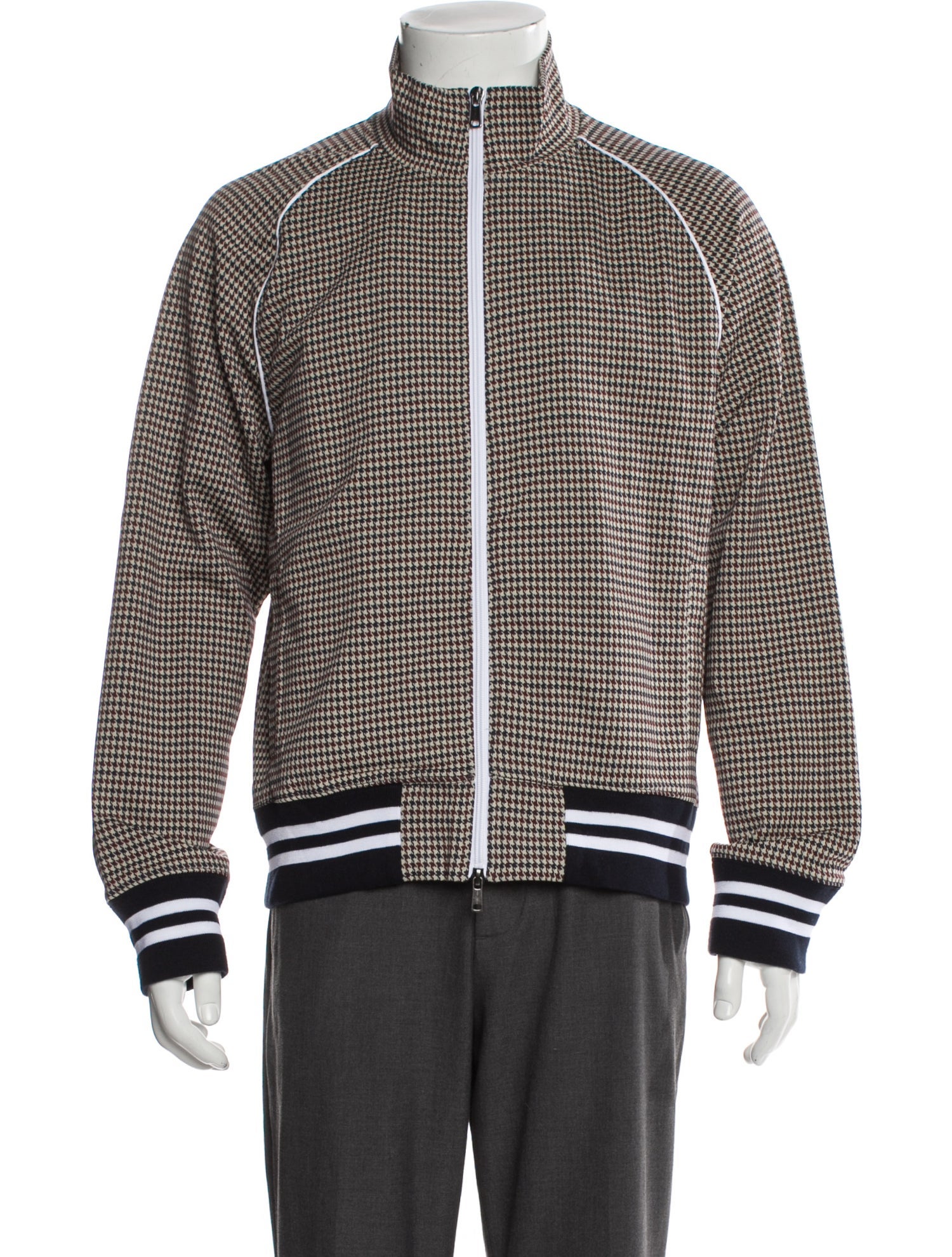 Todd Snyder Houndstooth Print Bomber Jacket