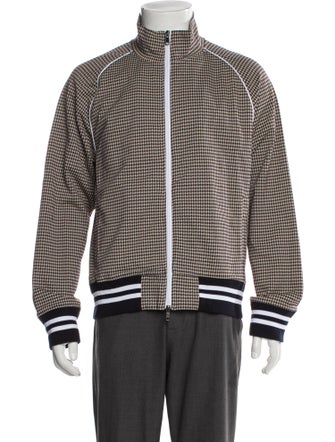 Todd Snyder Houndstooth Print Bomber Jacket