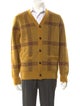 Todd Snyder Plaid Print V-Neck Cardigan
