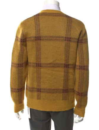 Todd Snyder Plaid Print V-Neck Cardigan