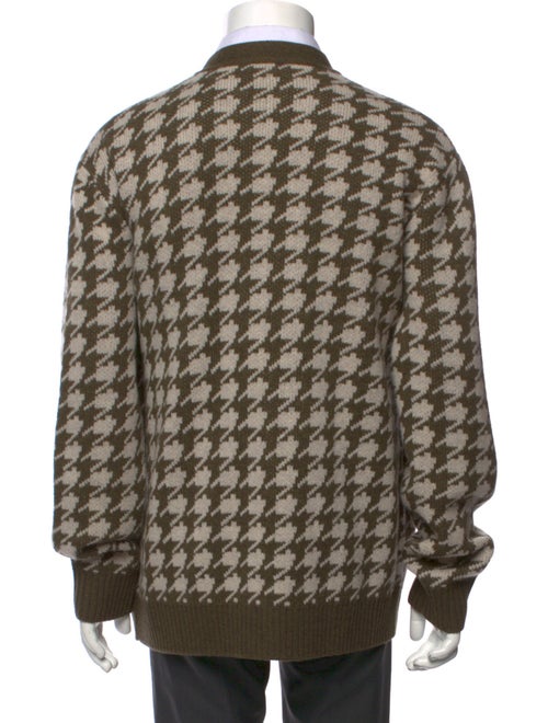 Todd Snyder Merino Wool Houndstooth Print Cardigan