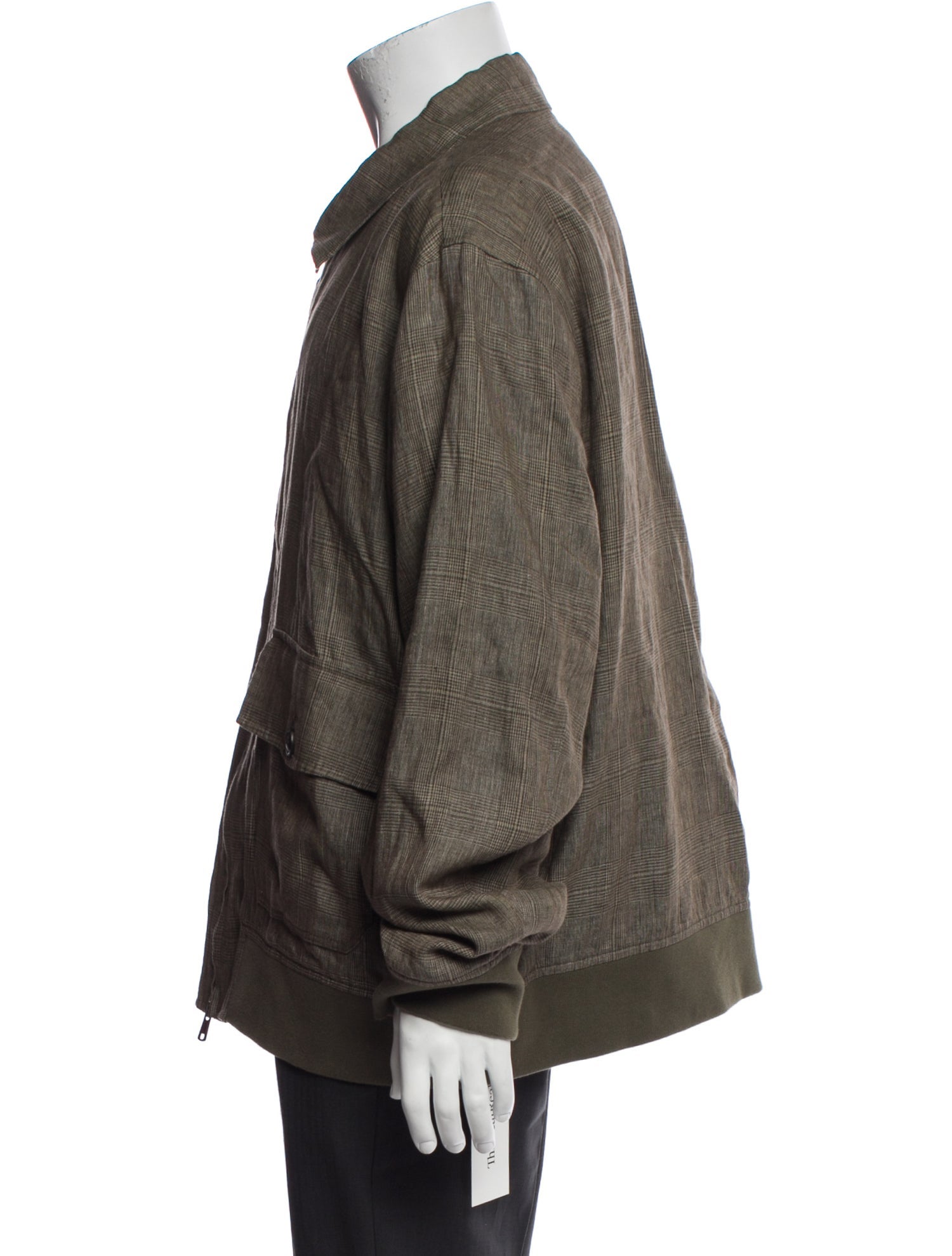 Todd Snyder Linen Plaid Print Utility Jacket