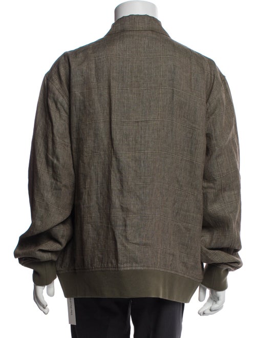 Todd Snyder Linen Plaid Print Utility Jacket