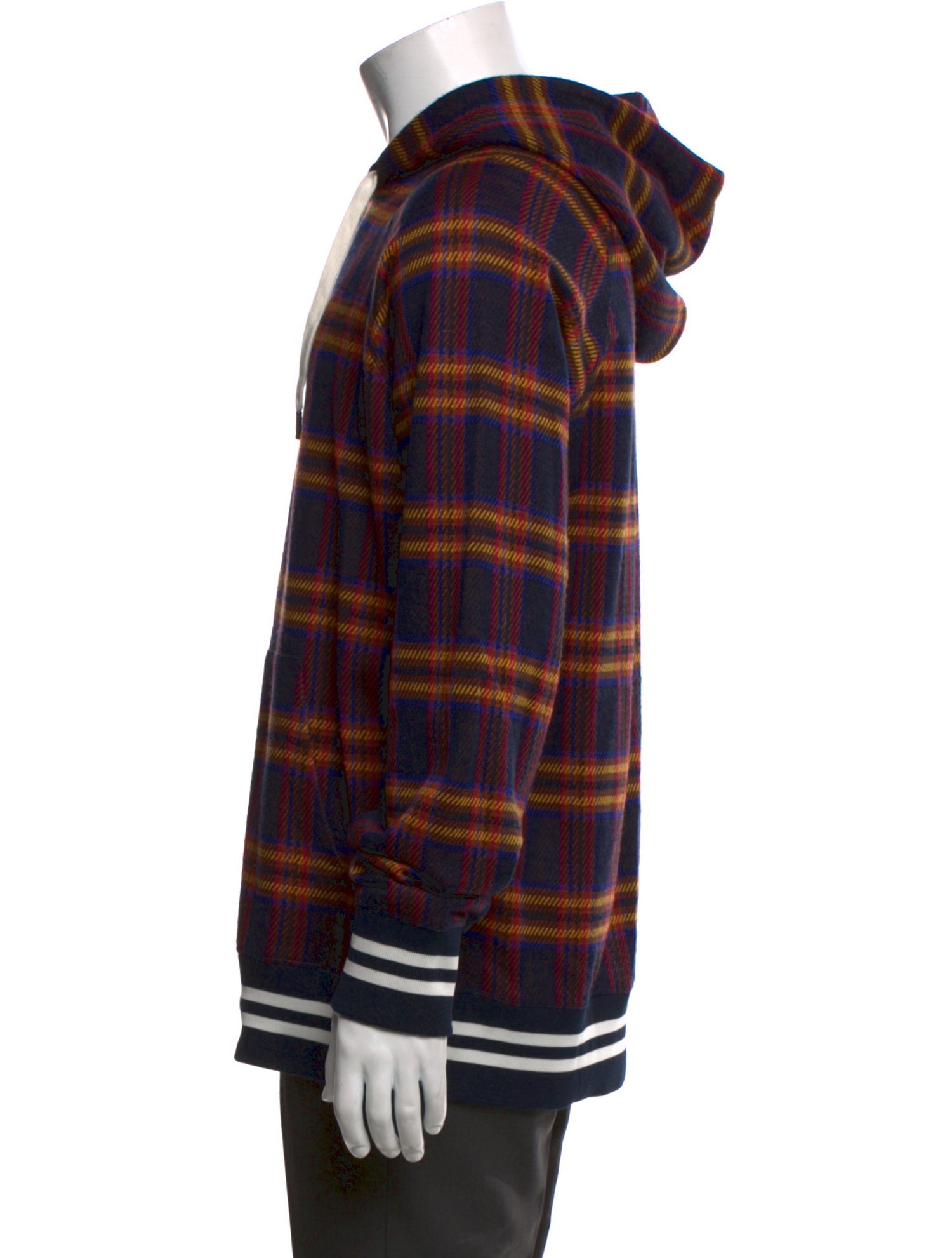 Todd Snyder Plaid Print Crew Neck Hoodie