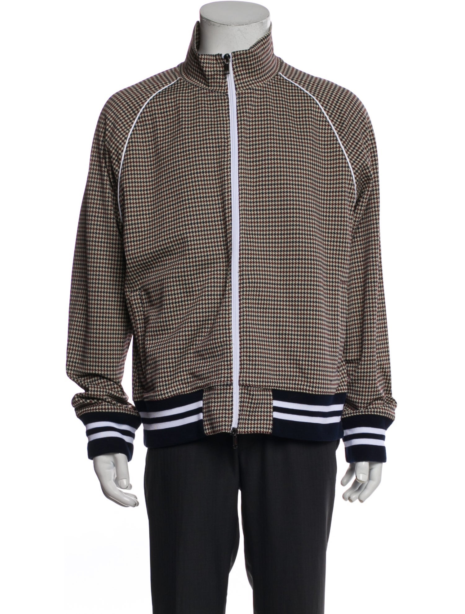 Todd Snyder Houndstooth Print Bomber Jacket