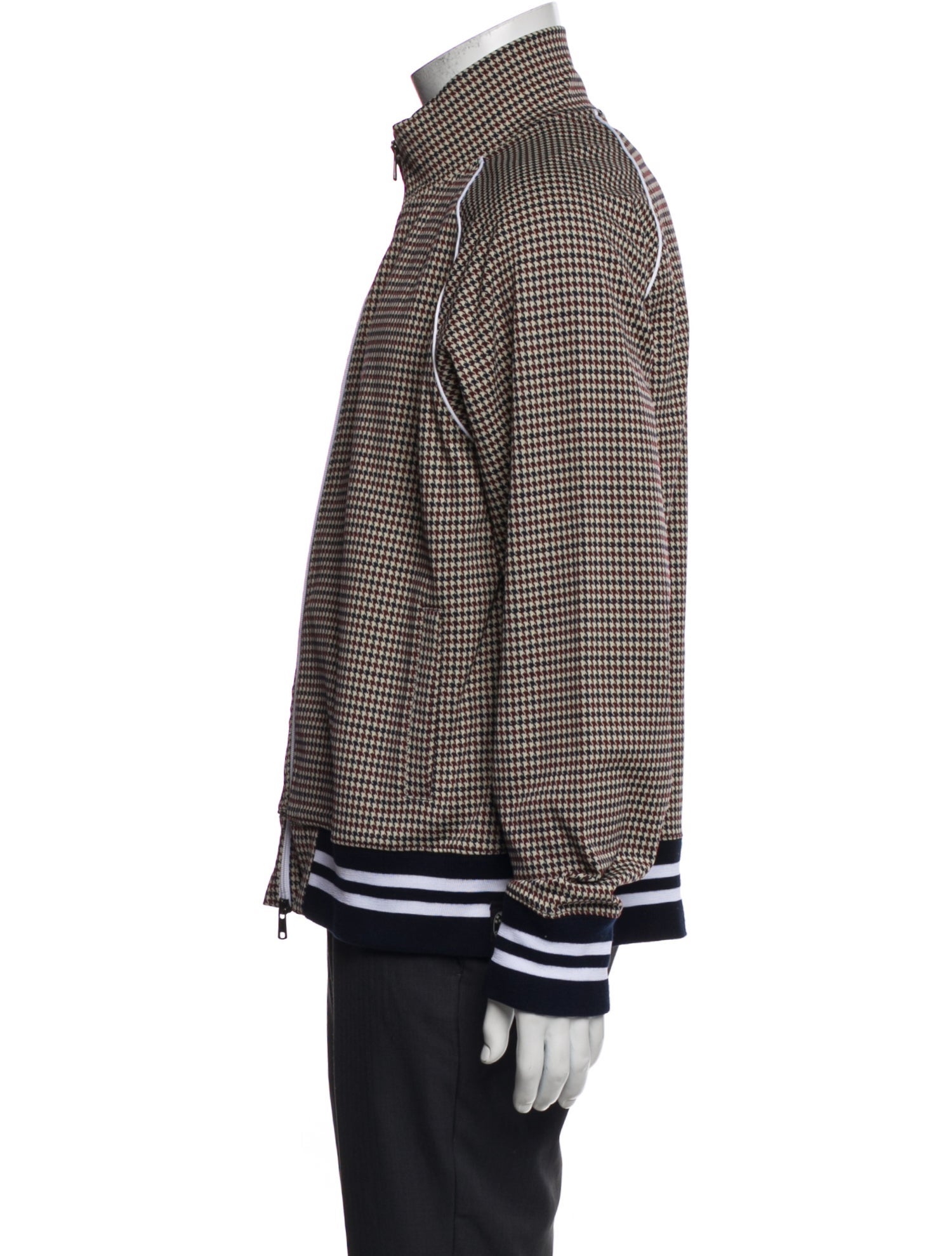 Todd Snyder Houndstooth Print Bomber Jacket