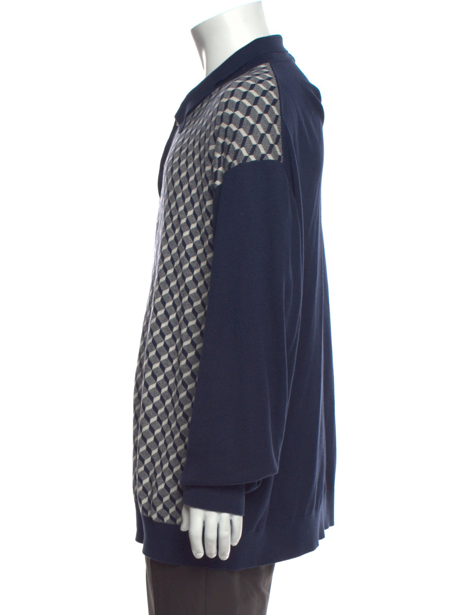 Todd Snyder Plaid Print Mock Neck Polo Sweater