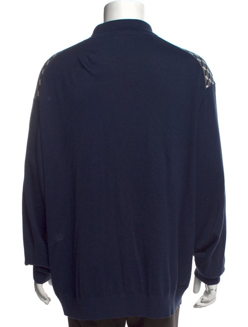 Todd Snyder Plaid Print Mock Neck Polo Sweater