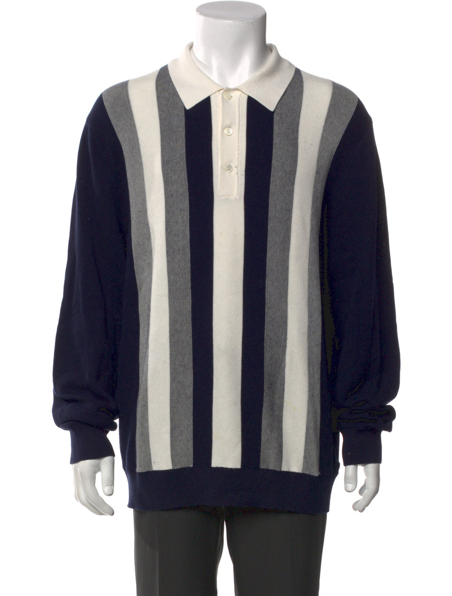 Todd Snyder Striped Collar Polo Sweater