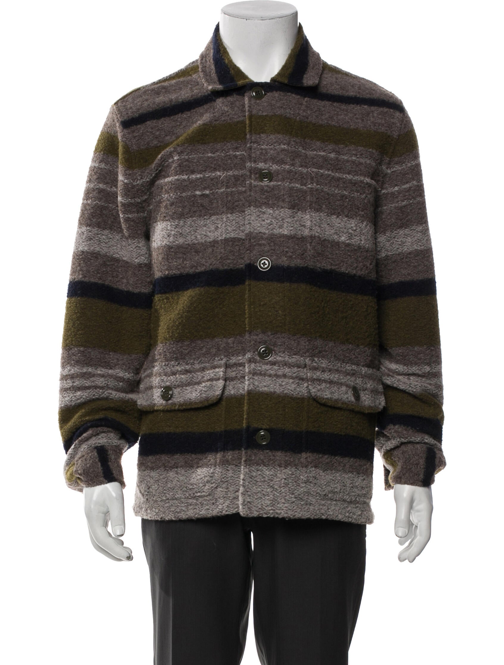 Todd Snyder Striped Peacoat