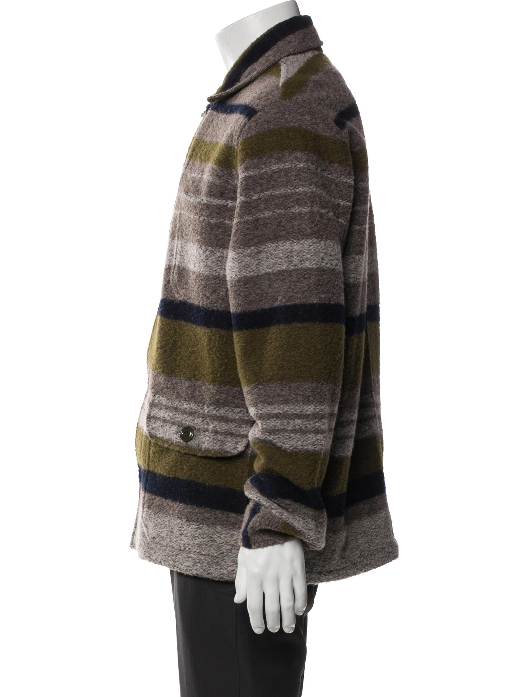 Todd Snyder Striped Peacoat