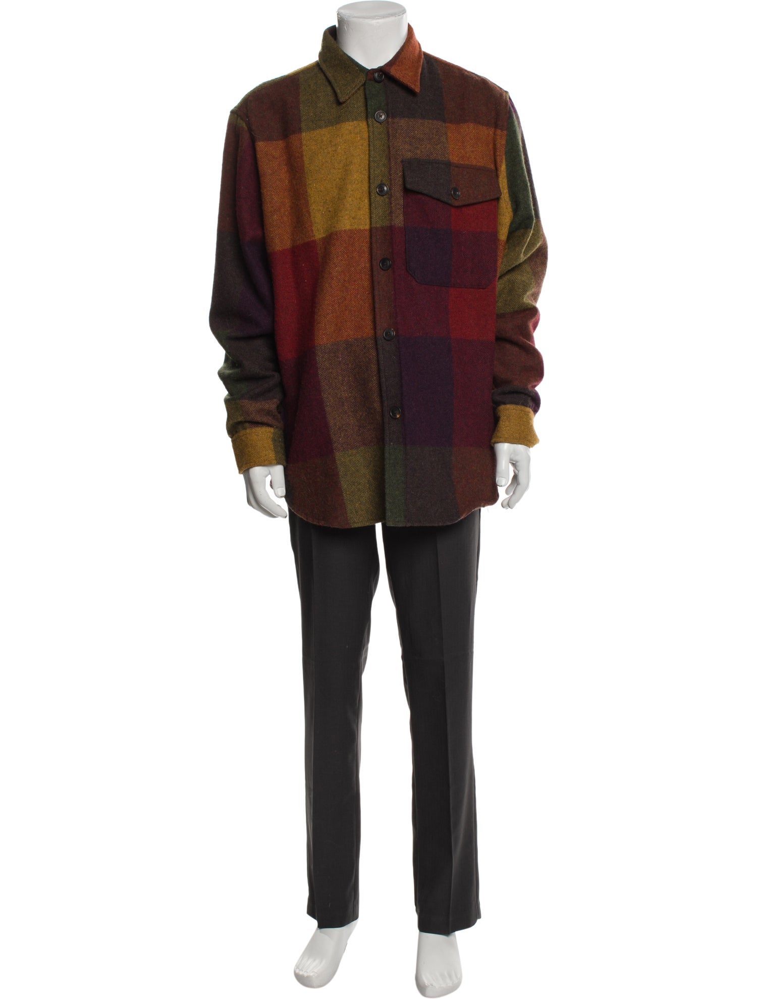 Todd Snyder Wool Plaid Print Shirt