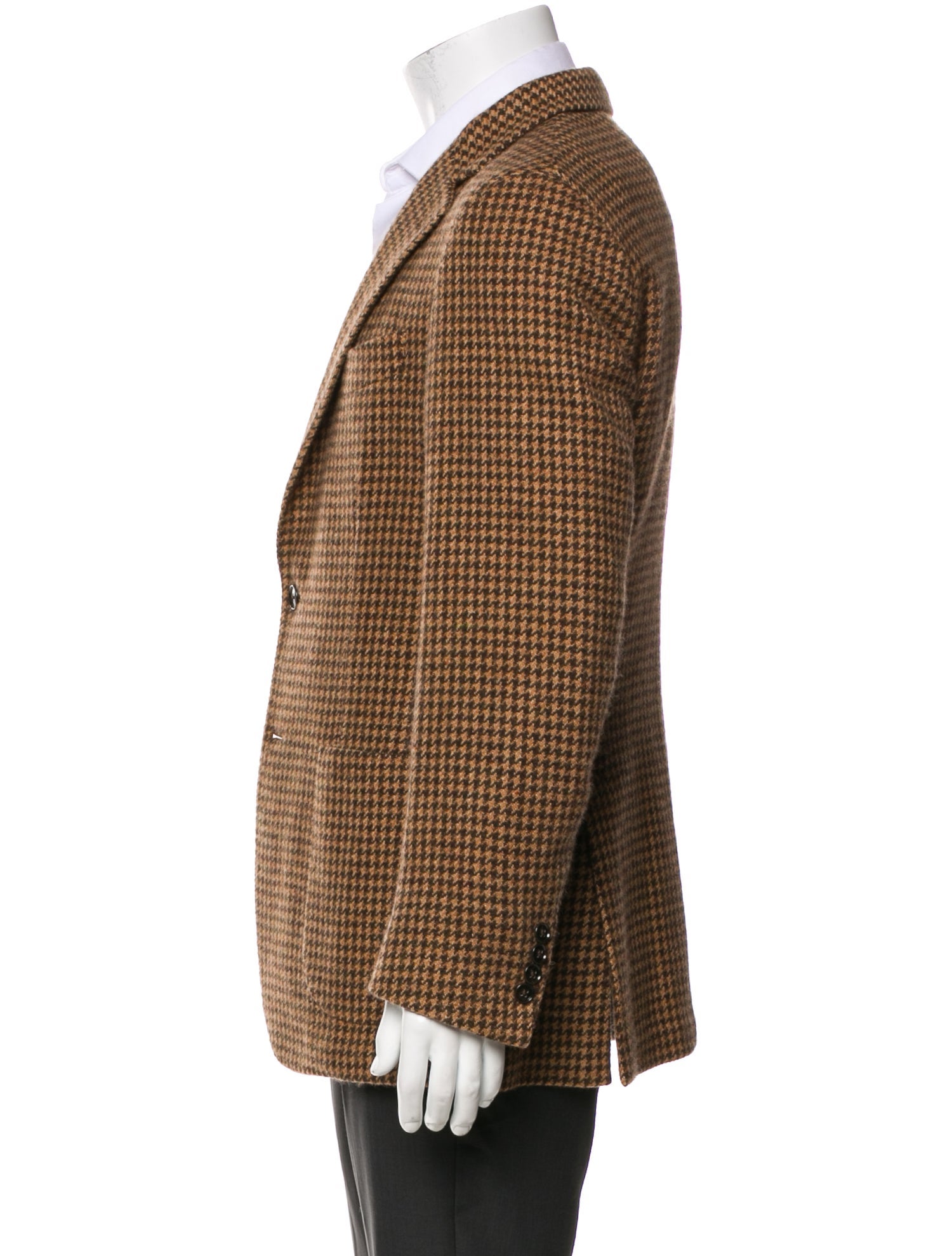 Todd Snyder Wool Houndstooth Print Peacoat